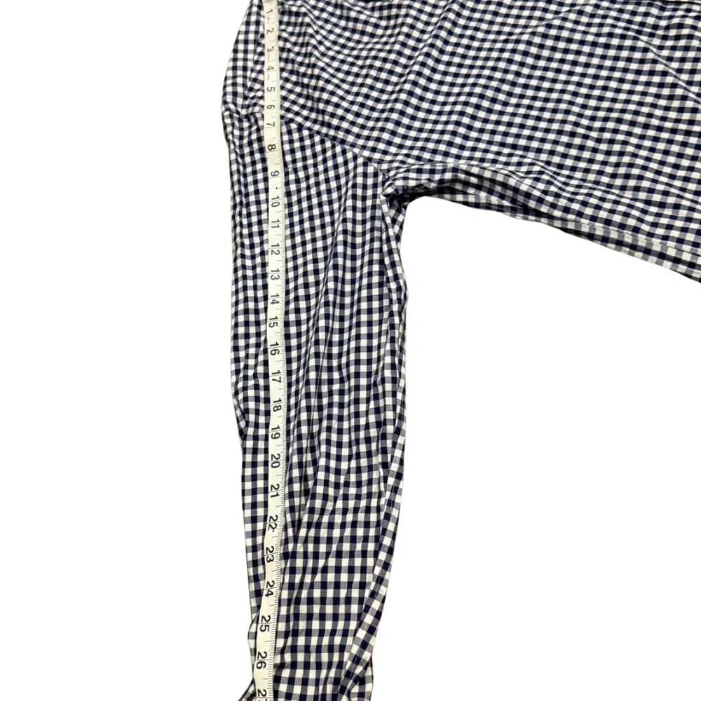 J.Crew Thompson Blue White Gingham Wrinkle Free Shirt‎ Men’s XL